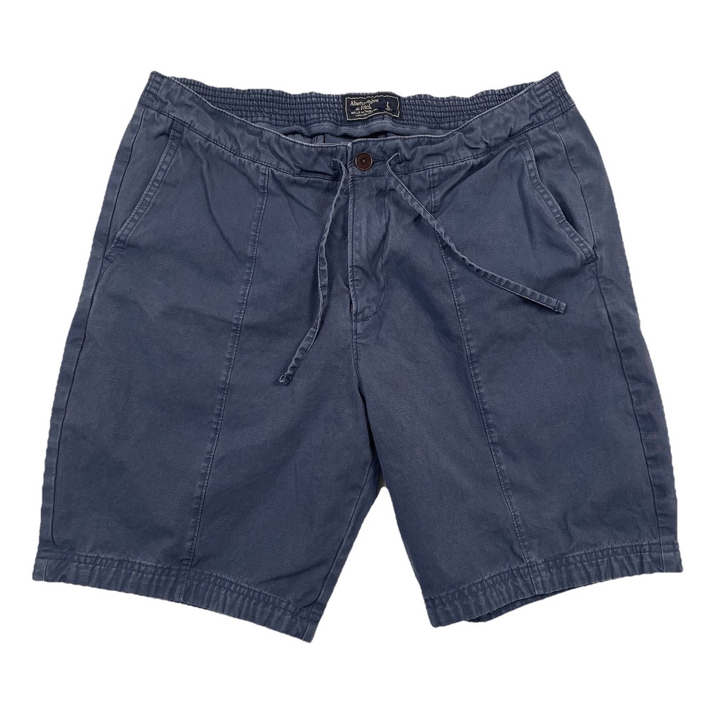 Vtg Abercrombie & Fitch Fatigue Shorts Mens L Navy Canvas Ripstop Y2K Utility